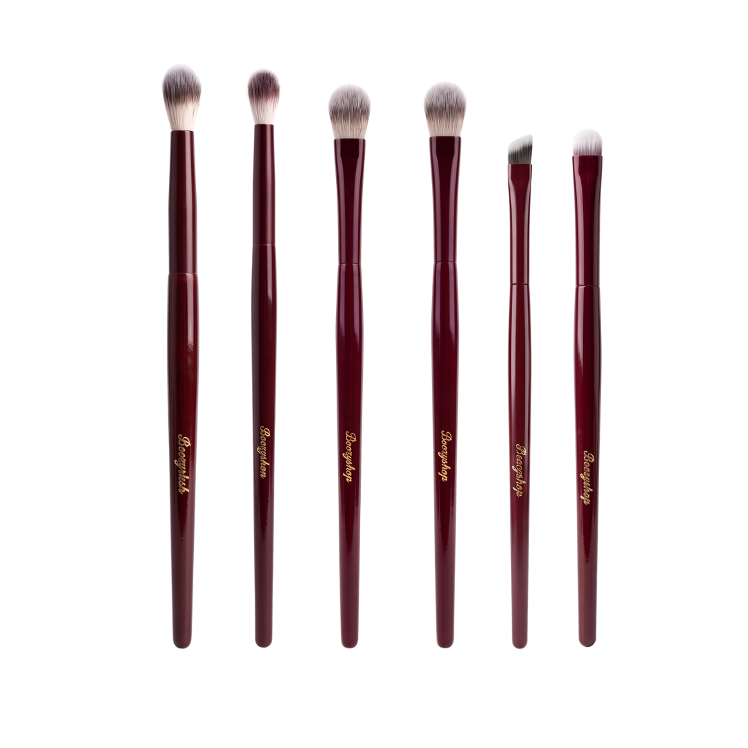 Boozyshop Flawless Eye Set, een set met zes make-up kwasten voor de ogen met synthetische haren.