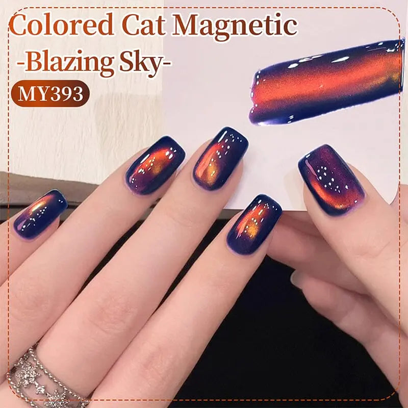 Born Pretty Colored Cat Magnetic Gel MY393 Blazing Sky