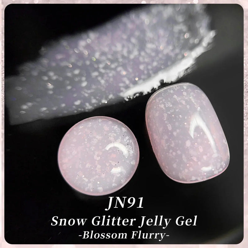 Born Pretty Jelly Nude Snow Glitter Gel JN91