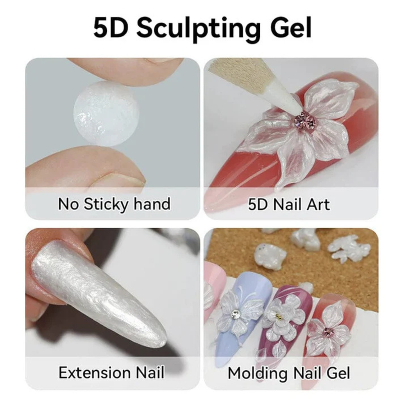 Born Pretty Pearl White 5D Sculpting Gel