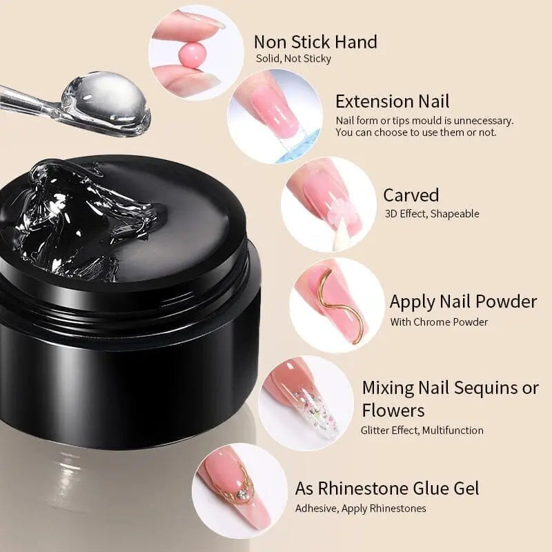 Born Pretty Pure Color & Glitter Non Stick Hand Extension Gel NEG09