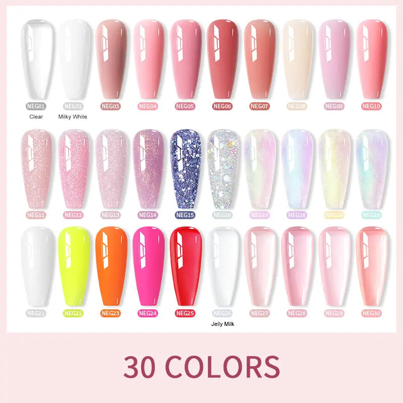 Born Pretty Pure Color & Glitter Non Stick Hand Extension Gel NEG29