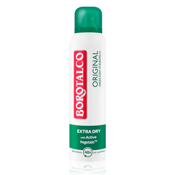 Borotalco Originale Extra Dry Deodorant Spray with Talcum Powder Scent