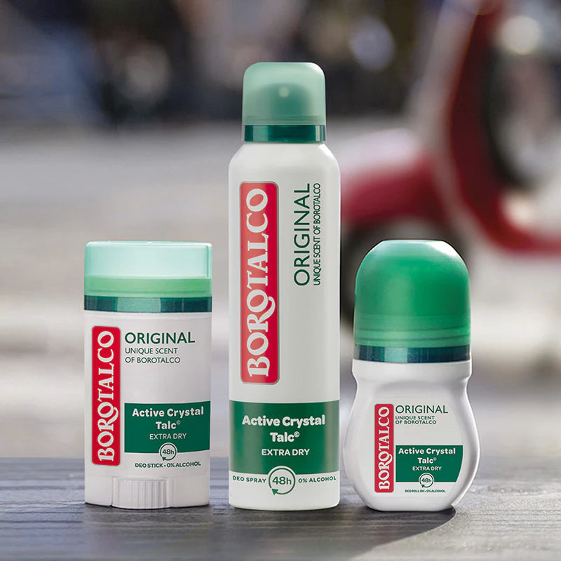 Borotalco Originale Extra Dry Deodorant Spray with Talcum Powder Scent