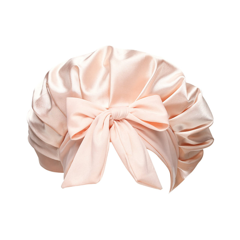 Brushworks Double Layer Satin Hair Bonnet Ballet Pink