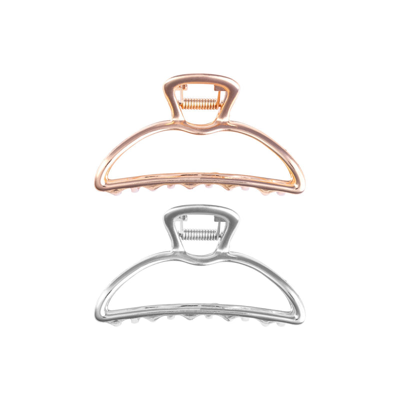 Brushworks Elegant Metal Claw Clips 2 Pack