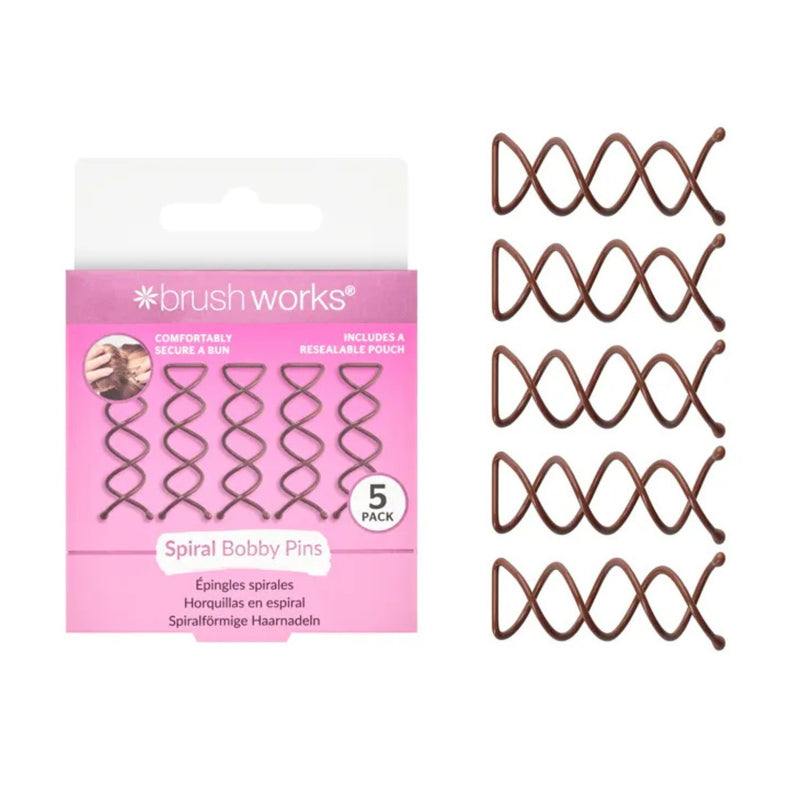 Brushworks Spiral Bobby Pins 5 Pack