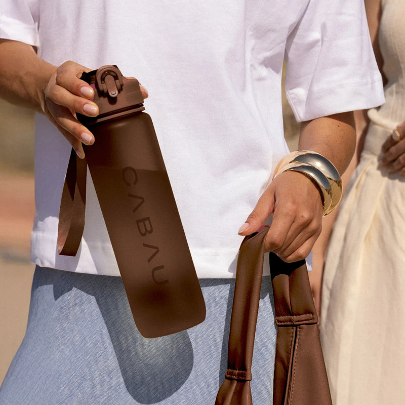 Cabau Lifestyle Bloom Water Bottle Chocolate Brown