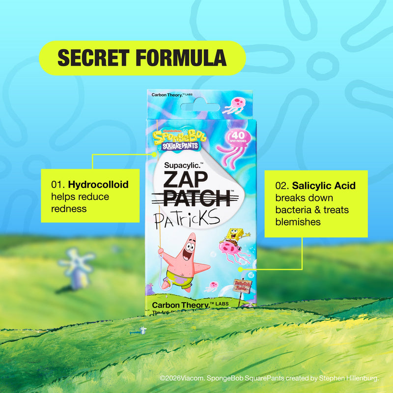 Carbon Theory X Spongebob Squarepants Zap Patricks Hydrocolloid Spot Patches 40 Pack 3