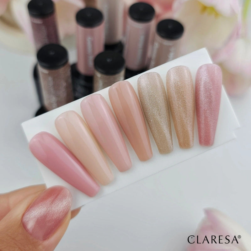 Claresa UV/LED Cat Eye Nail Polish Nude Glow Light Brown