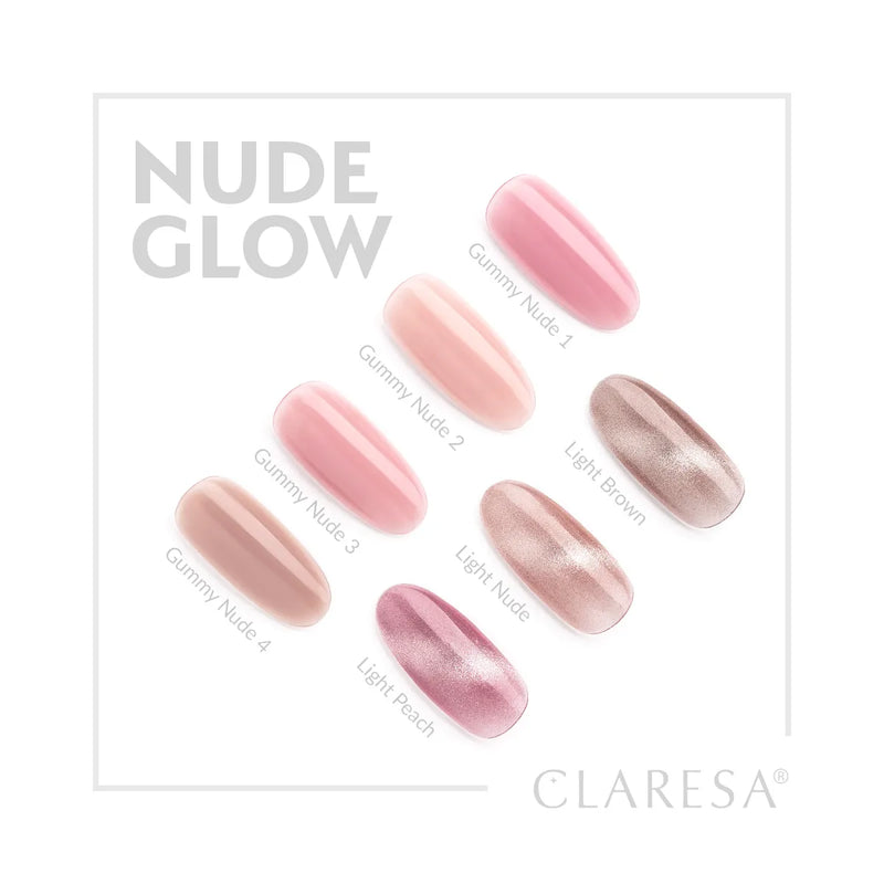 Claresa UV/LED Cat Eye Nail Polish Nude Glow Light Brown