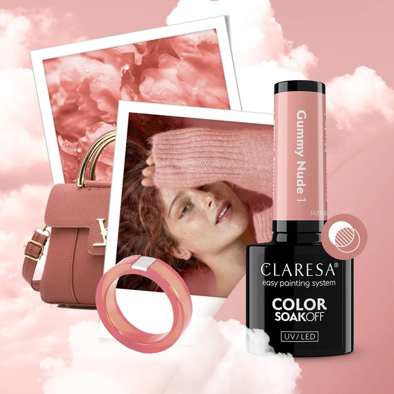 Claresa UV/LED Nail Polish Nude Glow Gummy Nude 1