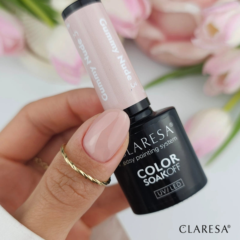 Claresa UV/LED Nail Polish Nude Glow Gummy Nude 3