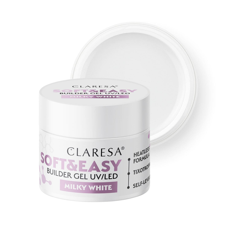 Claresa UV/LED Soft & Easy Builder Gel Milky White 12g