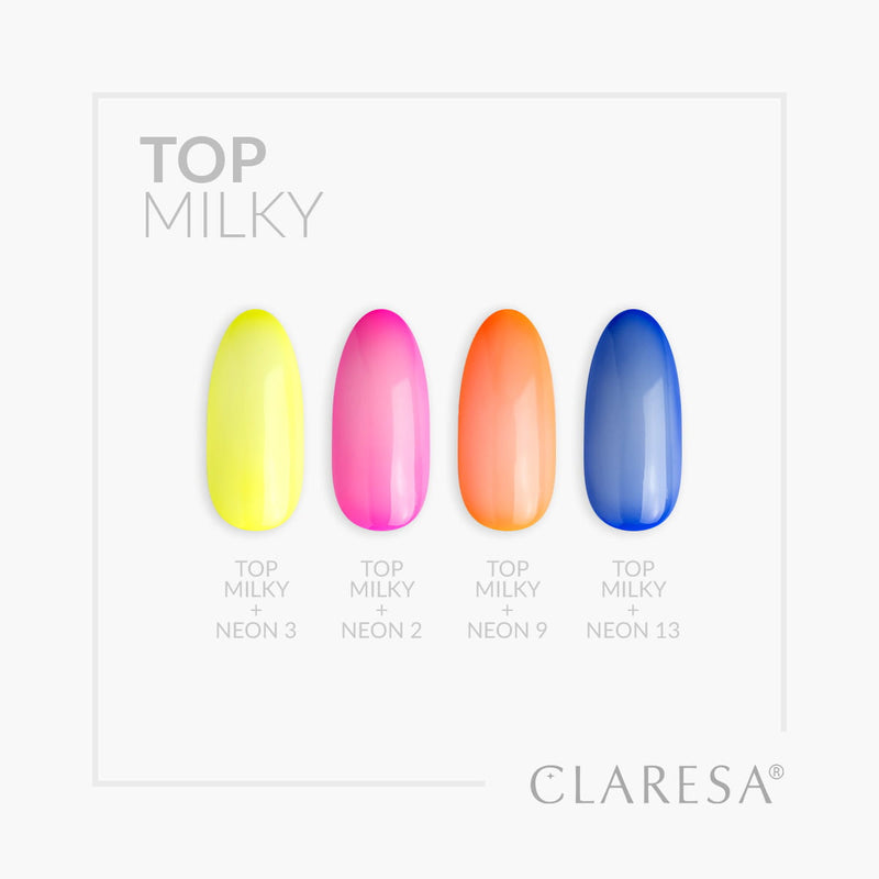 Claresa UV/LED Top Coat Milky No Wipe