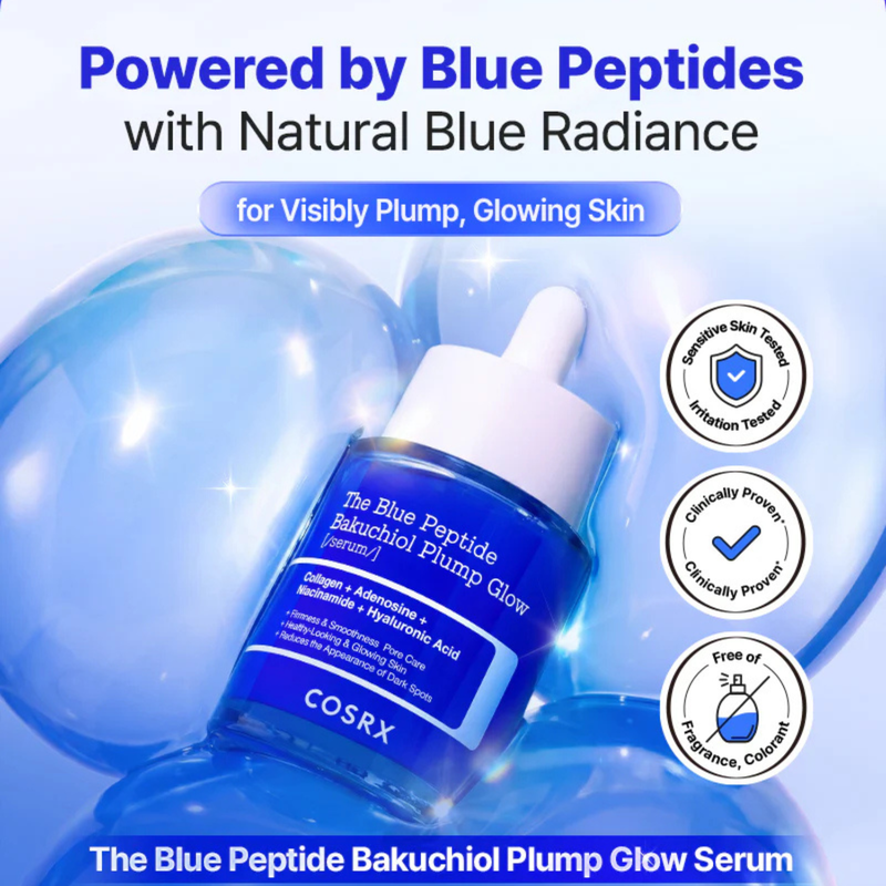 COSRX The Blue Peptide Bakuchiol Plump Glow Serum