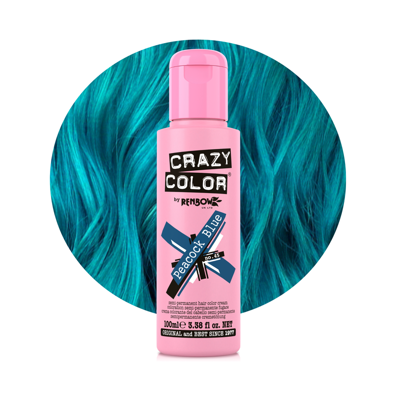 Crazy Color 45 Peacock Blue 1