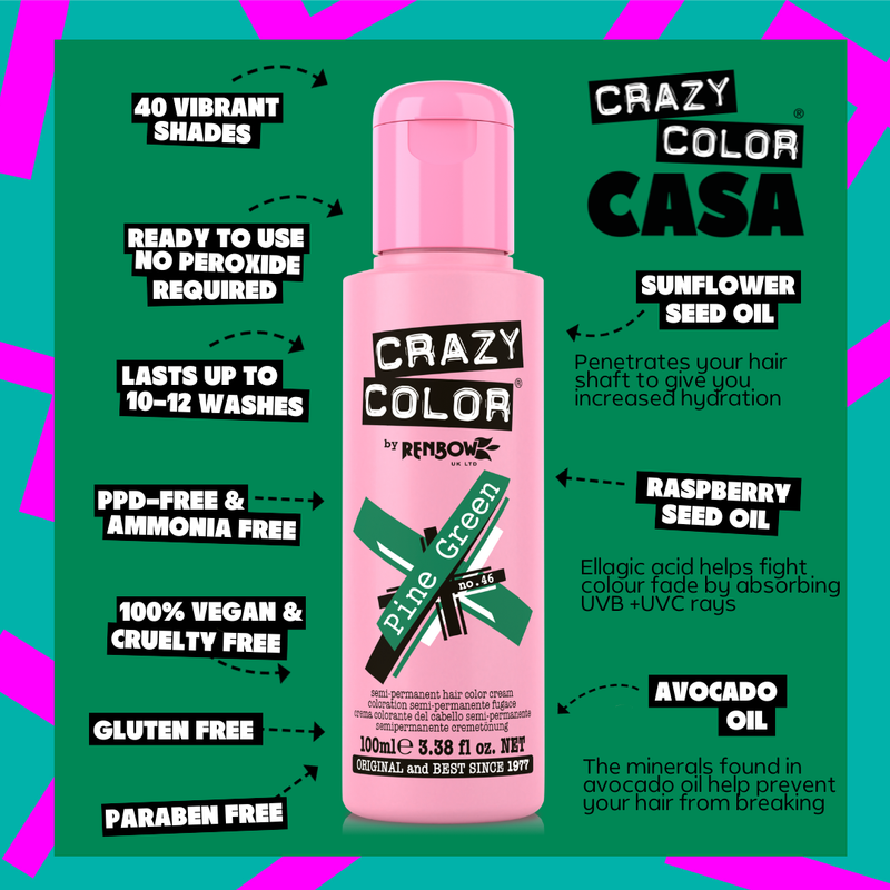 Crazy Color 46 Pine Green 8