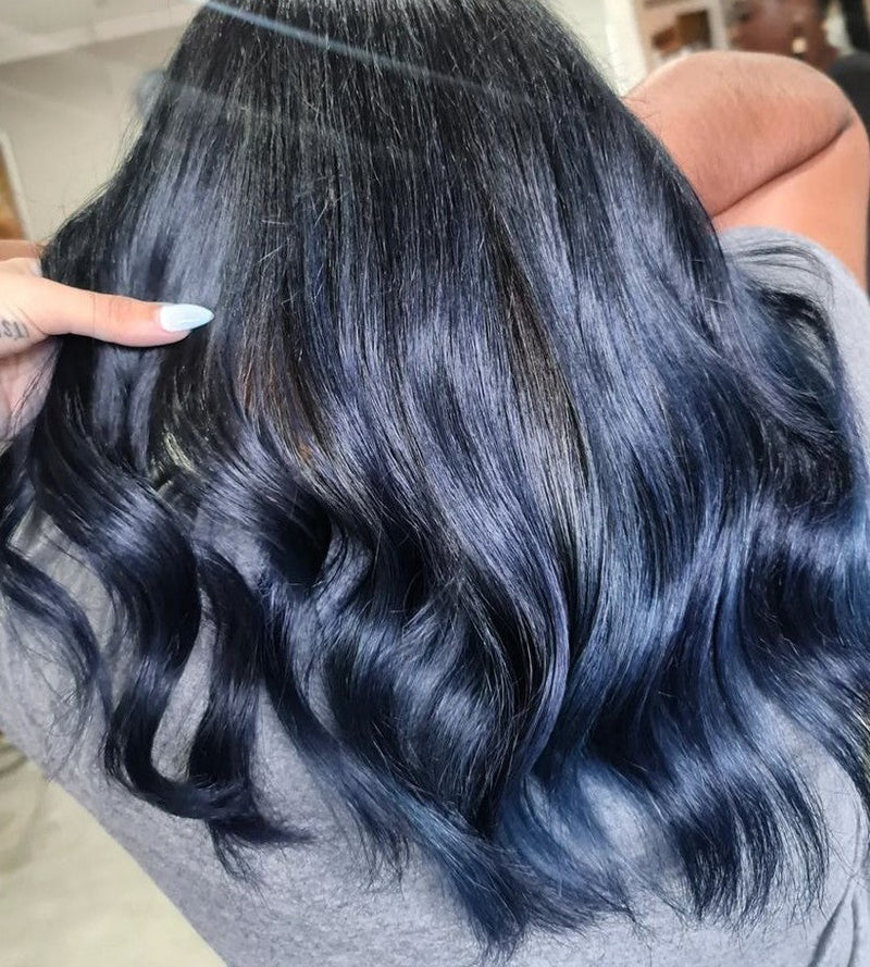 Crazy Color 72 Sapphire, semi-permanente diep inktblauwe haarverf, foto 4 van 8