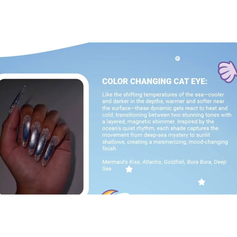Crisania Neri Sea x Sky Magnetic Cat Eye Gel Polish Deep Sea