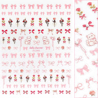 Bejeweled Nail Art Sticker Coquette Roses