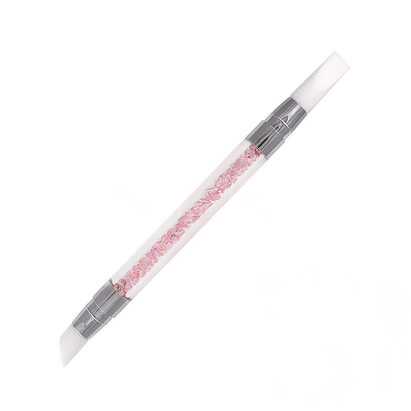 Daily Charme Soft Double-Sided Silicone Pen Pink Crystal Flat