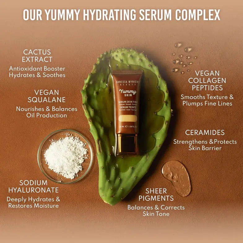 Danessa Myricks Beauty Yummy Skin Serum Skin Tint 3, hydraterende skin tint met lichte dekking, foto 5 van 6