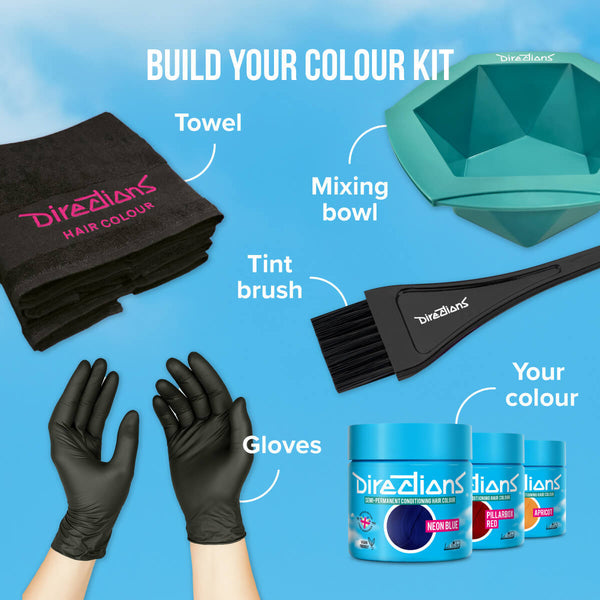 Directions Hair Color #atlantic Blue, semi-permanente haarverf in levendig blauw, foto 3 van 6