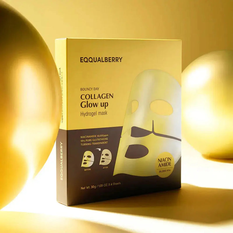 Eqqualberry Collagen Glow Up Hydrogel Mask 4-Pack