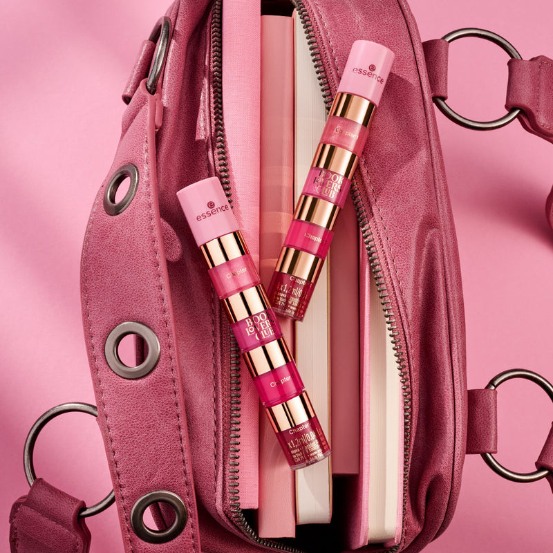 Essence Book Lovers Club Chapter Lipgloss 01 Chapter: Drama Queen, set van vier stapelbare lipglossen
