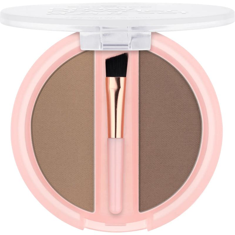 Essence Brow Powder Duo Set 01 Light, wenkbrauwpoeder duo met kwastje