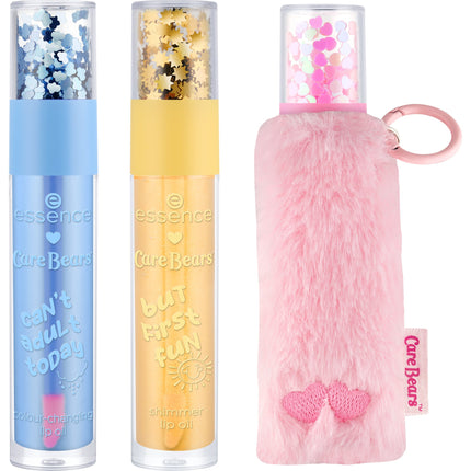 Essence Care Bears Lip Oil Trio & Fluffy Holder 01 Fur Ever Together