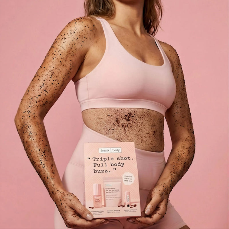 Frank Body Triple Shot Kit, verzorgingsset met scrub, mist en lippenbalsem, foto 4 van 5