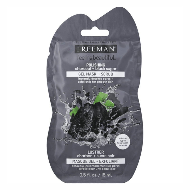 Freeman Sugar Polishing Mask Sachet Charcoal & Black
