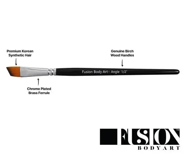 Fusion Body Art Professional Face Paint Brush 1/2 Inch Angle