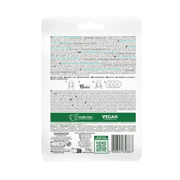 Garnier PureActive Salicylic Anti-Imperfection Serum Mask