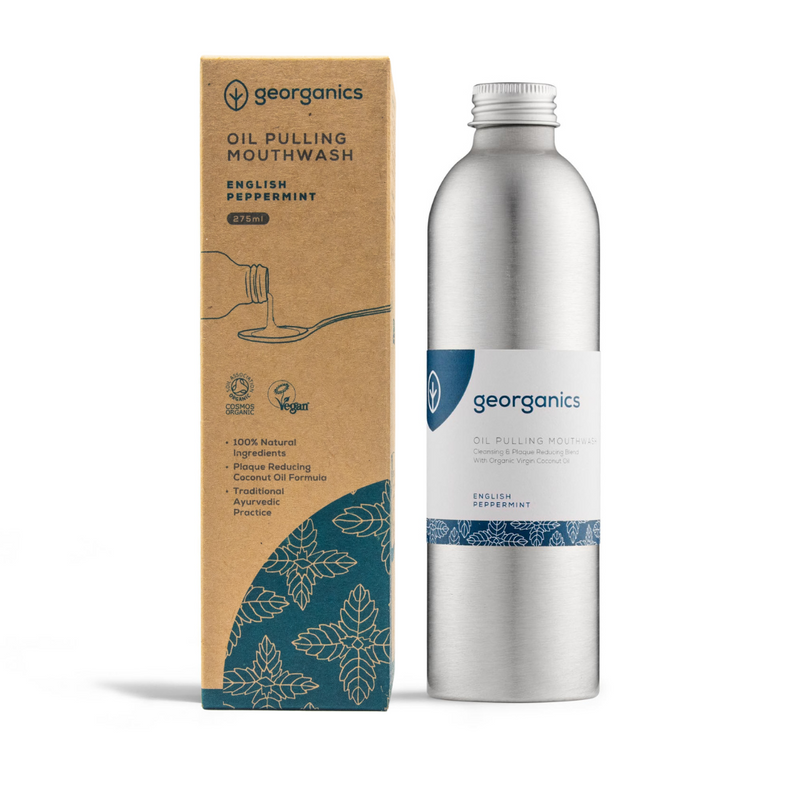 Georganics Oil Pulling Mouthwash English Peppermint