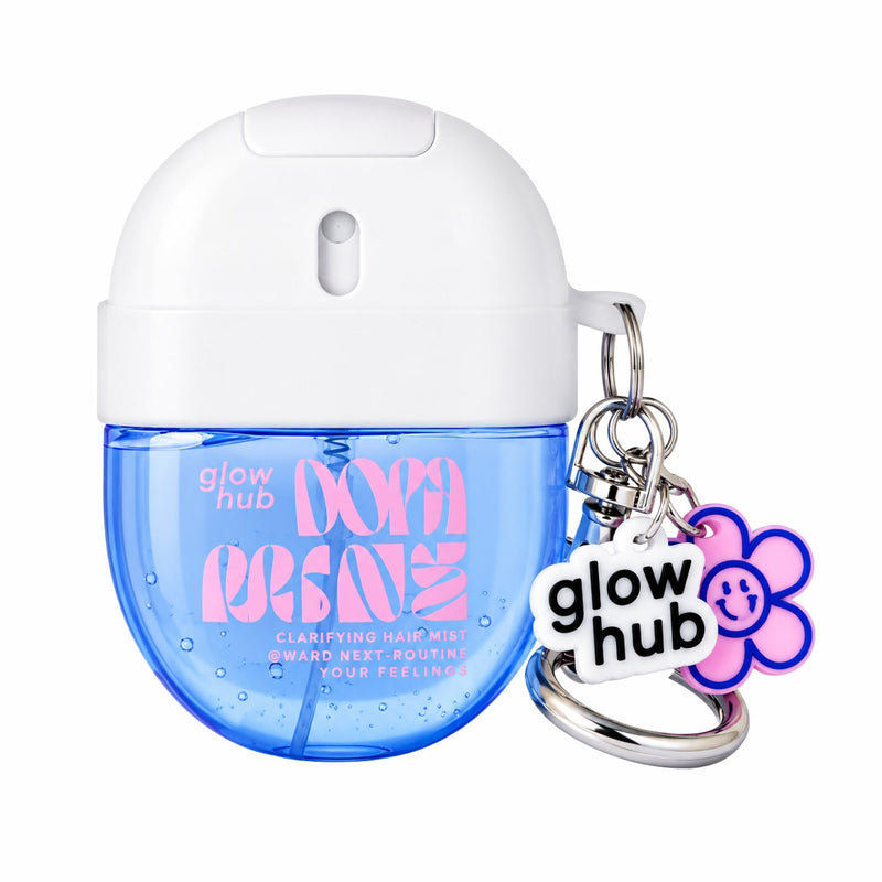 Glow Hub Cleansing Mist Dopamine, een hand sanitizer mist met een bloemige en kruidige geur.