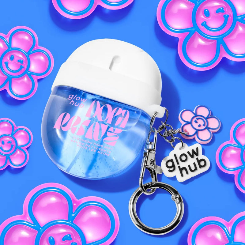 Glow Hub Cleansing Mist Dopamine, een hand sanitizer mist met een bloemige en kruidige geur.