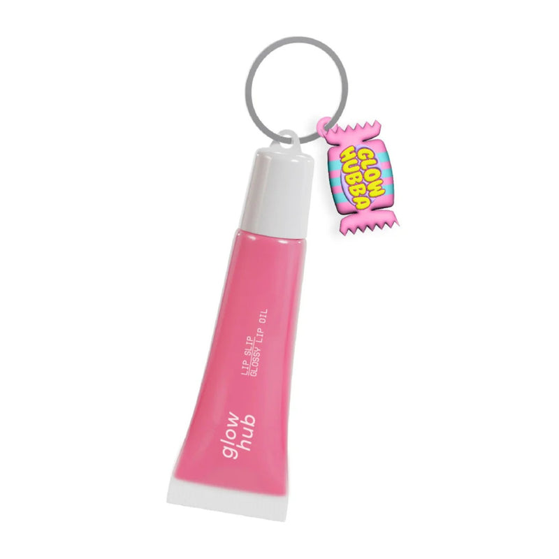 Glow Hub Lip Slip Glossy Lip Oil Glow Hubba, hydraterende lipolie met roze tint en glanzende finish
