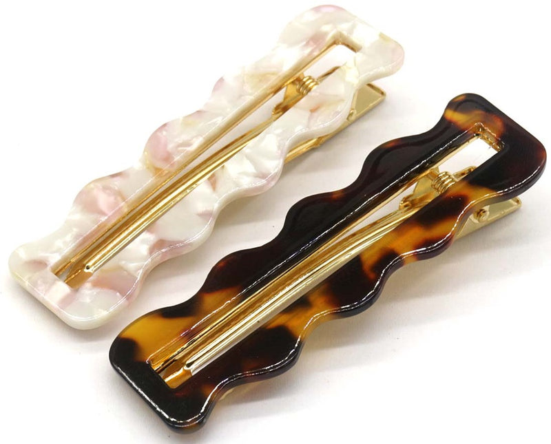 Hair Musthaves Hair Clip Set Brown Pink 2pcs