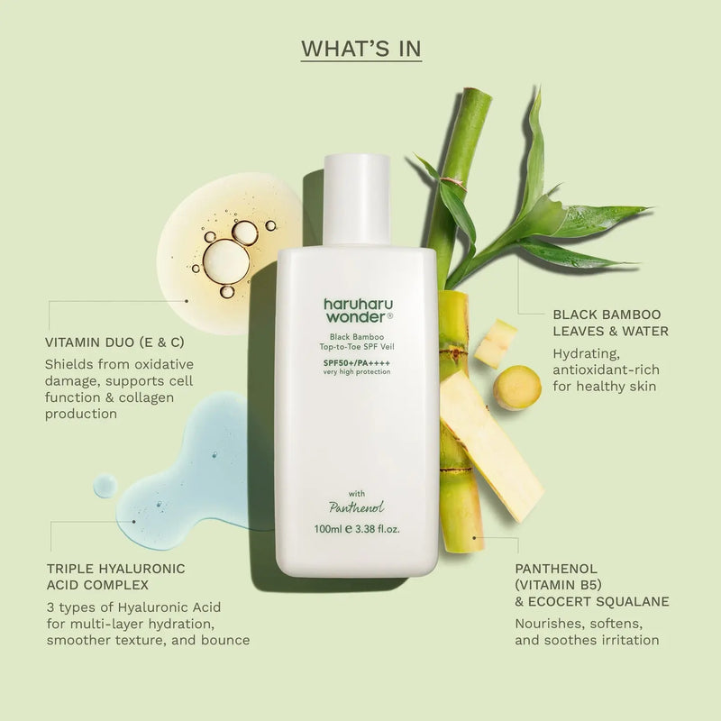 Haruharu Wonder Black Bamboo Top-to-Toe SPF Veil SPF50+ PA++++