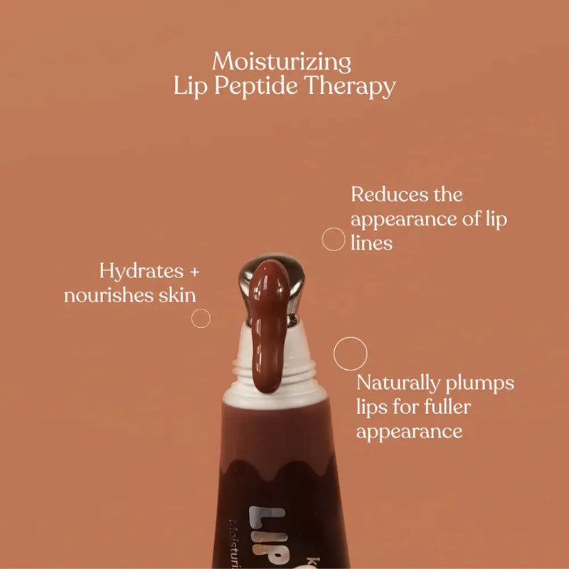 Kara Beauty Lip Syrup Moisturizing Peptide Therapy Milky Peach