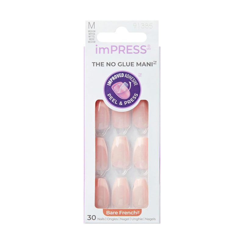 Kiss Impress Bare French Press-On Nails Genuine