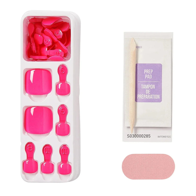 Kiss Impress Toenails Tickle Me Pink