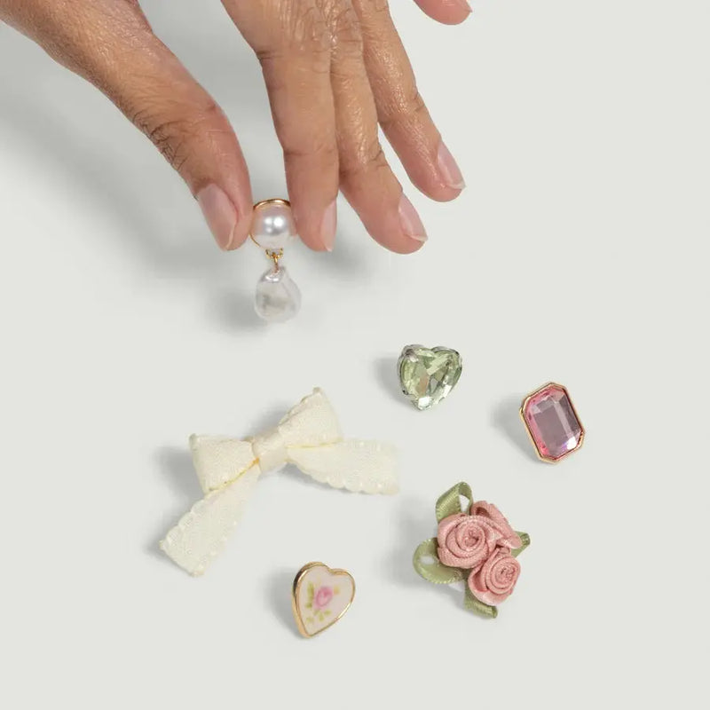 Kitsch Kitschpop Charms 6pc Set Vintage Pink