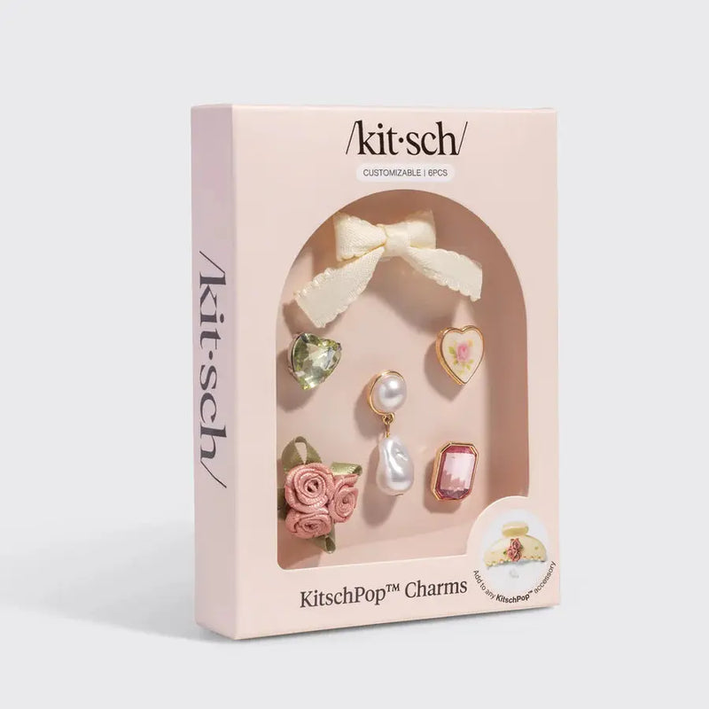 Kitsch Kitschpop Charms 6pc Set Vintage Pink