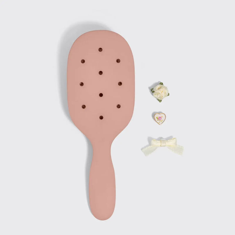 Kitsch KitschPop Paddle Brush & Charm Set Terracotta