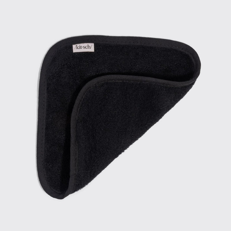 Kitsch Microfiber Face Towels 3pc Set Black 5