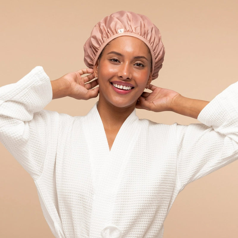 Kitsch Shower Cap Set Terracotta & Brown